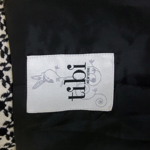 Tibi Black & White Houndstooth Print Wool Blend Coat missing Size tag. - Picture 6 of 9